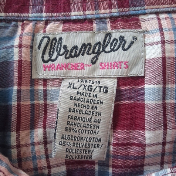 Wrangler Womens Pearl Snap Button Up Shirt Multicolor Plaid Cowgirl Rodeo XL - Picture 3 of 13